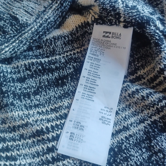 Billabong hooded v-neck sweater - Picture 2 of 5